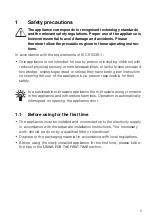 Preview for 5 page of V-ZUG Miwell S Series Operating Instructions Manual