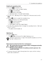 Preview for 27 page of V-ZUG Miwell SL Operating Instructions Manual