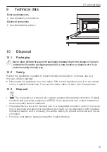 Предварительный просмотр 19 страницы V-ZUG Miwell V600 38 Operating Instructions Manual