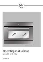 Предварительный просмотр 1 страницы V-ZUG MWCXSL60g Operating Instructions Manual