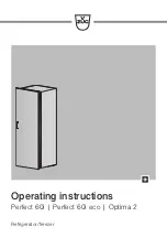 Preview for 1 page of V-ZUG Perfect 60i Operating Instructions Manual