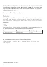 Предварительный просмотр 2 страницы V-ZUG REFRESH-BUTLER Operating Instructions Manual
