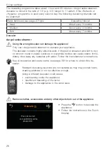 Предварительный просмотр 28 страницы V-ZUG RefreshButler V6000 Operating Instructions Manual