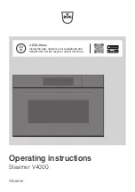 Предварительный просмотр 1 страницы V-ZUG S4T-23024 Operating Instructions Manual