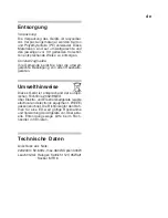 Предварительный просмотр 7 страницы V-ZUG Solo Operating Instructions Manual