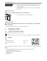 Предварительный просмотр 12 страницы V-ZUG Steam HSE Operating Instructions Manual