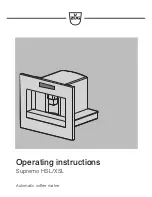 Предварительный просмотр 1 страницы V-ZUG Supremo HSL Operating Instructions Manual