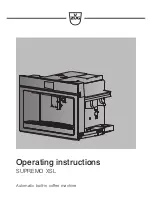 V-ZUG Supremo XSL Operating Instructions Manual preview