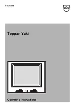 Preview for 1 page of V-ZUG Teppan Yaki Operating Instructions Manual