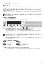 Предварительный просмотр 21 страницы V-ZUG Unimatic SL Operating Instructions Manual