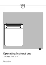 Preview for 1 page of V-ZUG Unimatic TSL WP Operating Instructions Manual