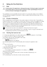 Preview for 8 page of V-ZUG UnimaticDry V2000 Operating Instructions Manual