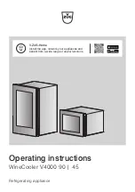 Предварительный просмотр 1 страницы V-ZUG V4000 90 Operating Instructions Manual