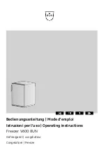 V-ZUG V600 8UN Operating Instructions Manual предпросмотр