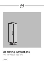 V-ZUG V6000 Supreme Operating Instructions Manual предпросмотр