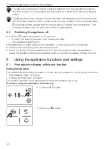 Предварительный просмотр 12 страницы V-ZUG V6000 Supreme Operating Instructions Manual