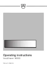 Предварительный просмотр 1 страницы V-ZUG VacuDrawer V6000 Operating Instructions Manual