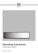 V-ZUG VacuDrawer V6000 Operating Instructions Manual preview