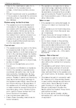 Предварительный просмотр 6 страницы V-ZUG WarmingDrawer V4000 Operating Instructions Manual