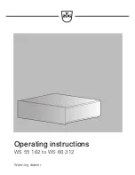 V-ZUG WS 55 162 Operating Instructions Manual предпросмотр