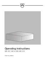 V-ZUG WS 55 162 Operating Instructions Manual preview