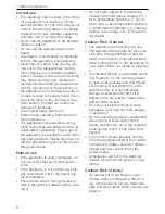 Предварительный просмотр 6 страницы V-ZUG WS 60 144 Operating Instructions Manual