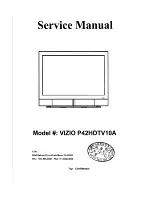 V VIZIO P42HDTV10A Service Manual preview