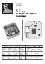 V2 ELETTRONICA RXP2S120 Instruction Manual preview