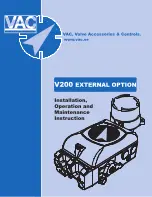 VAC V200 0-10V Installation,Operation And Maintenance Instruction preview