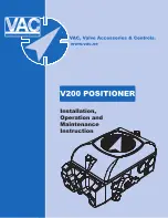 VAC V200P Installation, Operation And Maintenance Instructions preview