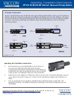 Vaccon VP00 Operating & Installation Instructions preview