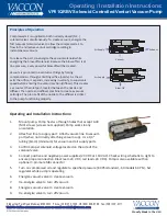 Vaccon VP01QRBV Operating & Installation Instructions preview