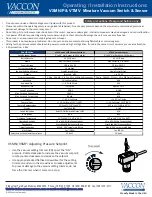 Vaccon VSMN Operating & Installation Instructions предпросмотр