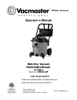 Vacmaster VBV1412P Operator'S Manual предпросмотр