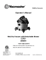 Vacmaster VBV809PF Operator'S Manual предпросмотр