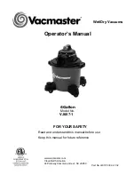 Vacmaster VJ607-1 Operator'S Manual предпросмотр