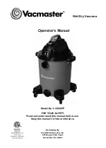 Vacmaster VJC809PF Operator'S Manual preview