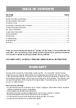 Preview for 2 page of Vacmaster VJH1211PF 1101 Operator'S Manual