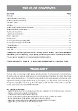 Preview for 2 page of Vacmaster VJH1612PF 0201 Operator'S Manual