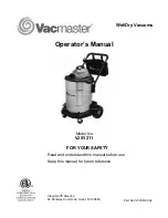 Предварительный просмотр 1 страницы Vacmaster VJS1211 Operator'S Manual