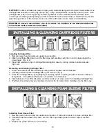 Предварительный просмотр 10 страницы Vacmaster VJS1211 Operator'S Manual