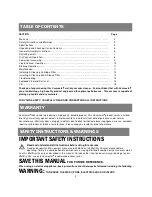 Preview for 2 page of Vacmaster VMVQ1530SWDC Operator'S Manual