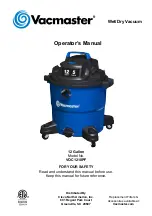 Preview for 1 page of Vacmaster VOC1210PF Operator'S Manual