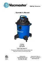 Vacmaster VOC507PF Operator'S Manual preview