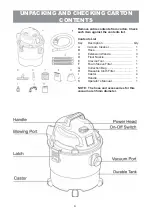 Предварительный просмотр 5 страницы Vacmaster VQ1115P Operator'S Manual