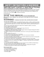 Preview for 3 page of Vacmaster VQ407S-A Operator'S Manual