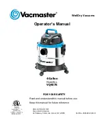 Предварительный просмотр 1 страницы Vacmaster VQ407S Operator'S Manual