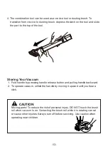 Preview for 13 page of Vacmaster VSD1801 Use & Care Manual