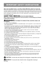 Preview for 3 page of Vacmaster VWMB508 0101 Operator'S Manual