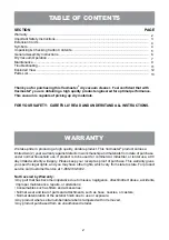 Preview for 2 page of Vacmaster VZA306P 1101 Operator'S Manual